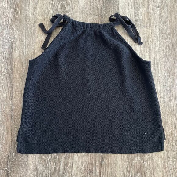Madewell Tempo Tie-Shoulder Top Black - Size: Small - Picture 7 of 8
